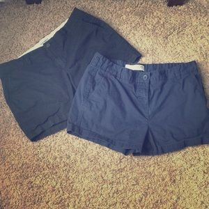 Black and navy shorts